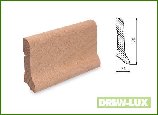 Listwa przypodłogowa buk 7,0 x 2,1 (2,45-2,95)